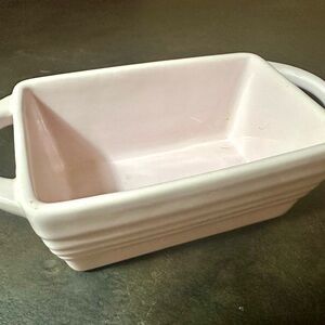 Adorable Martha Stewart Pink Ceramic Baking Dish Bread Dessert Mini Loaf Pan